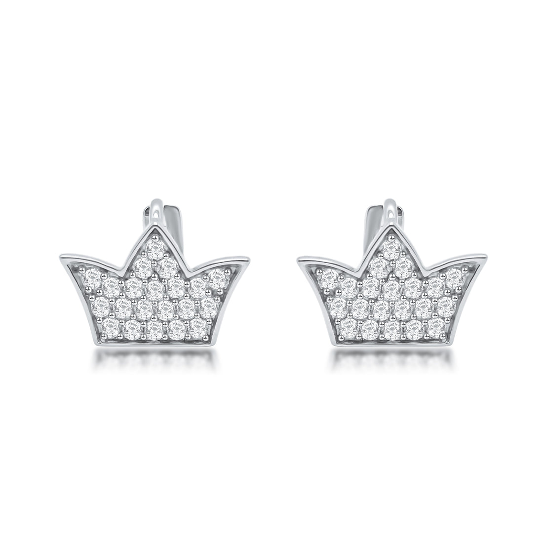 Crown Style Diamond Earrings