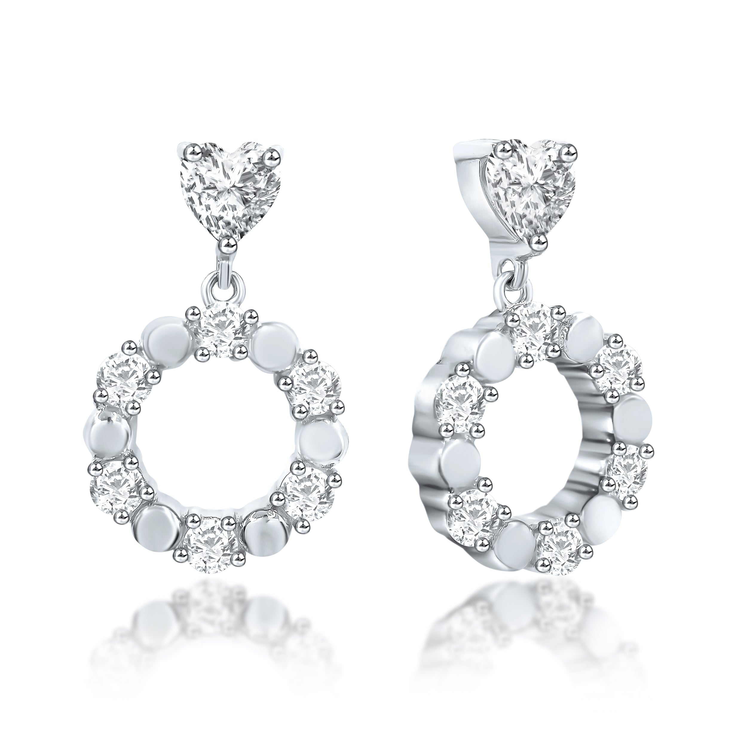 Shallowround Heart Earrings