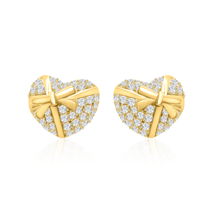 Heart & Bow Earrings Earrings