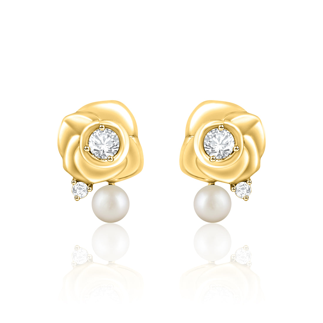 Rose Style Pearl Earrings