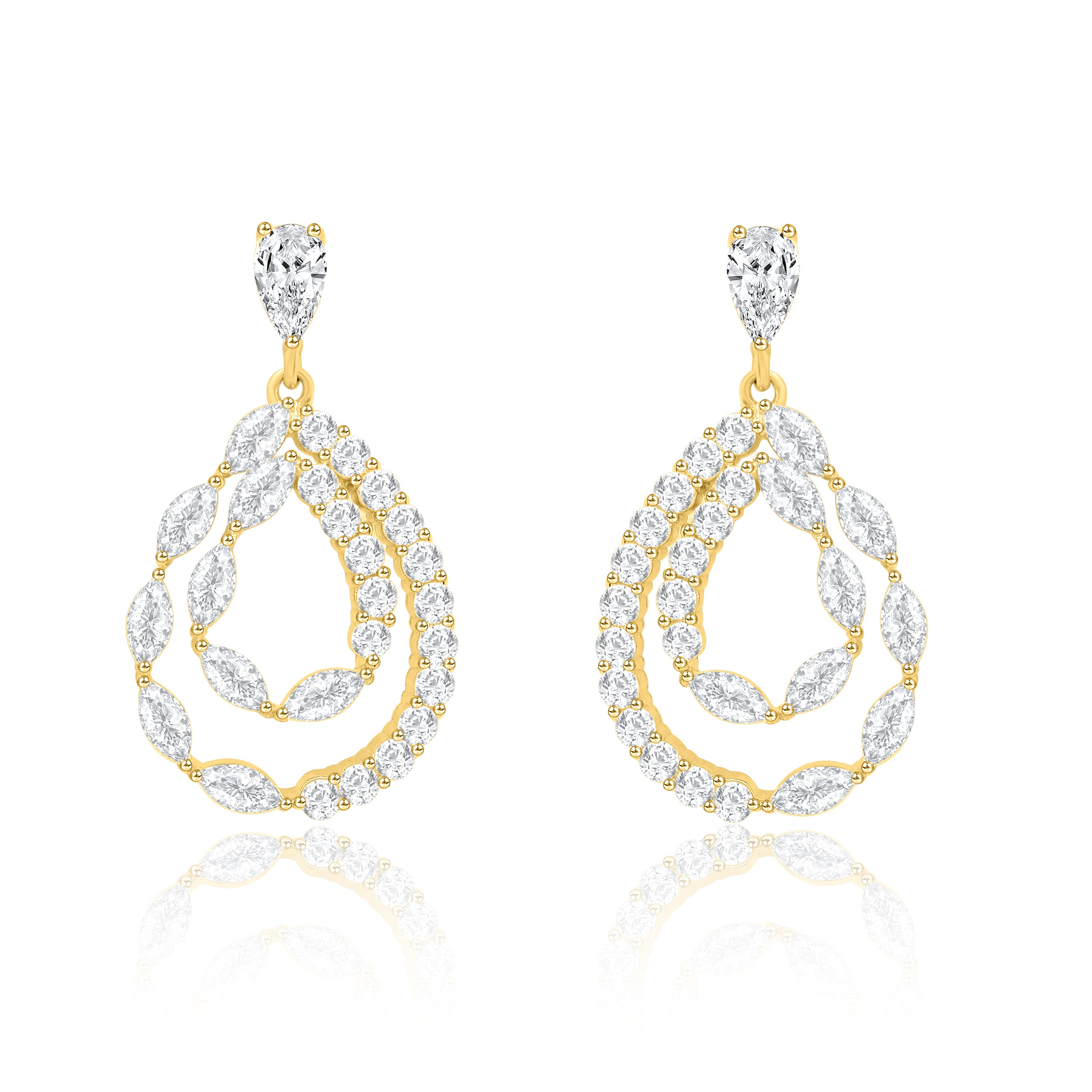 Fancy Shape Bridal Earrings