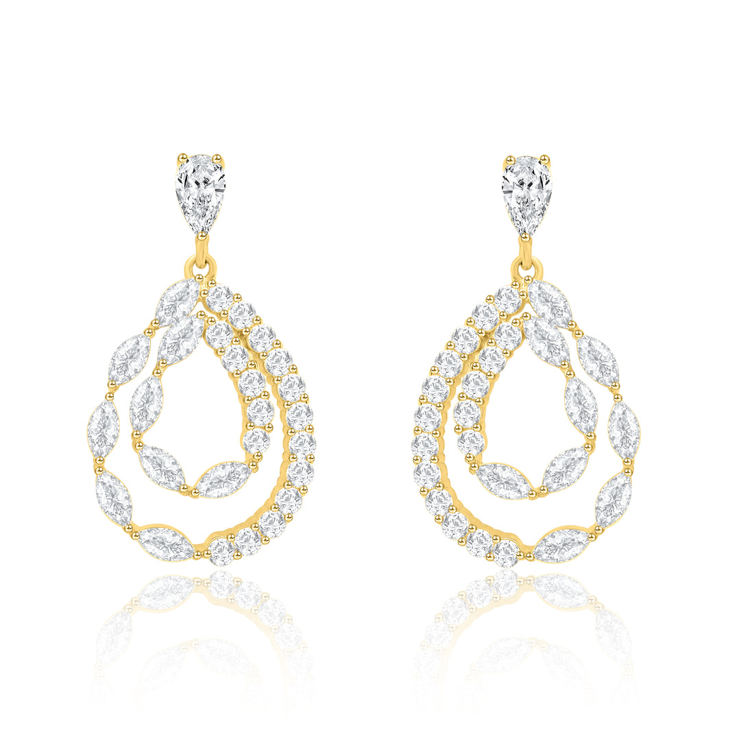 Fancy Shape Bridal Earrings