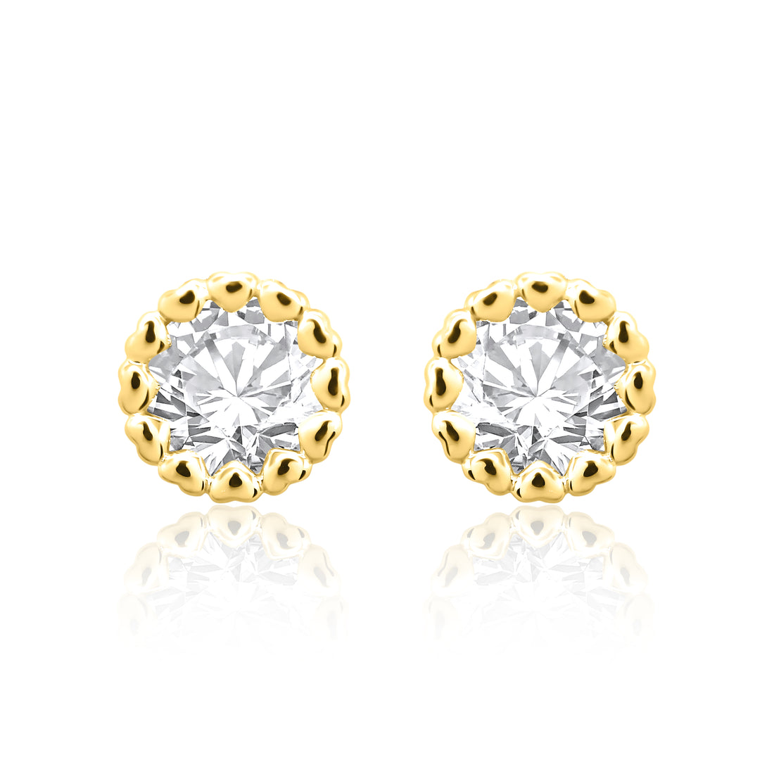 Encrusted Heart Earrings