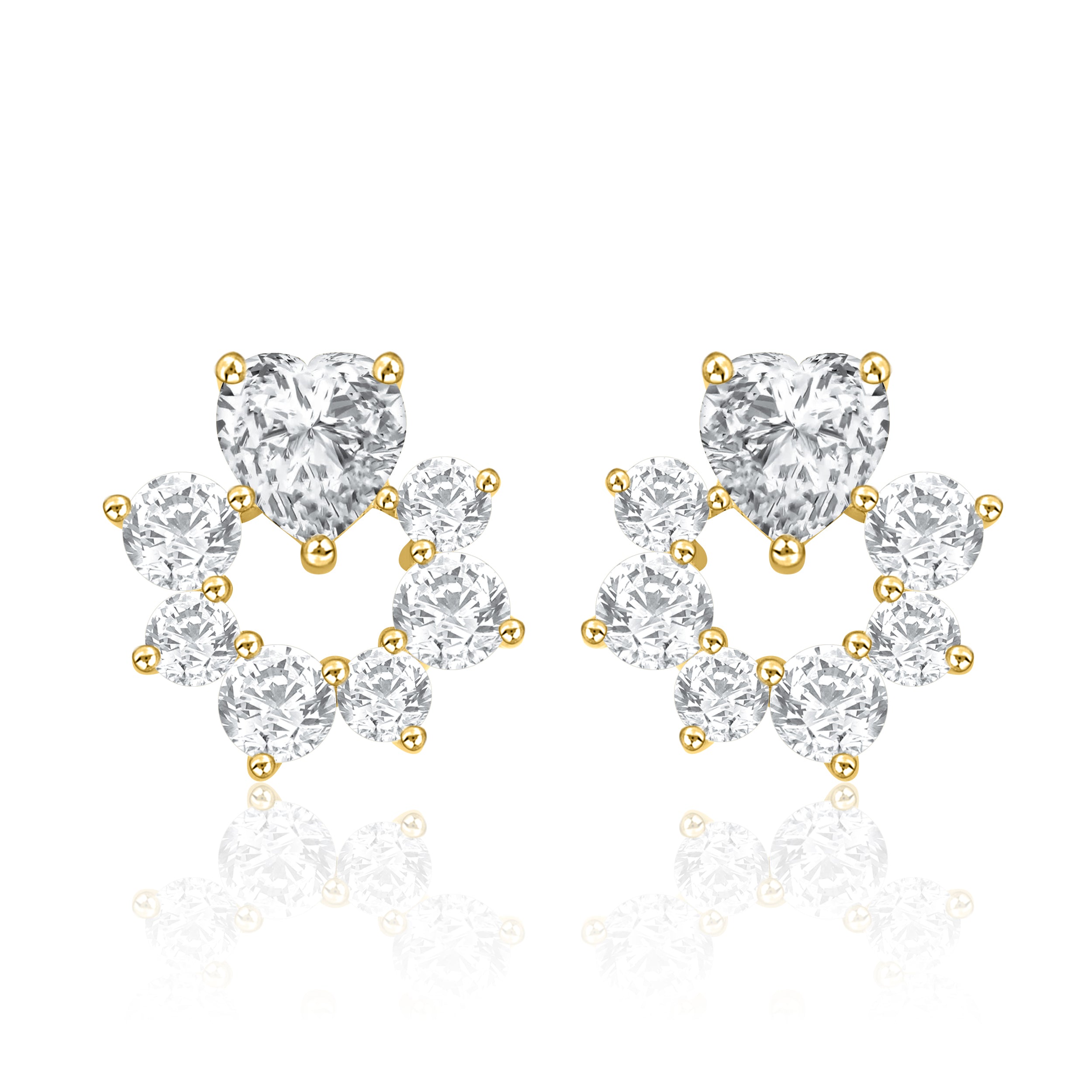 Heart Shape Stud Earrings