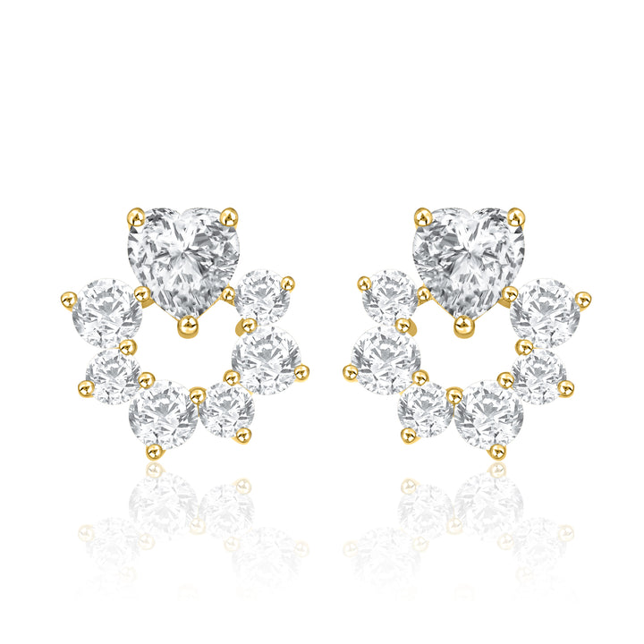 Heart Shape Stud Earrings
