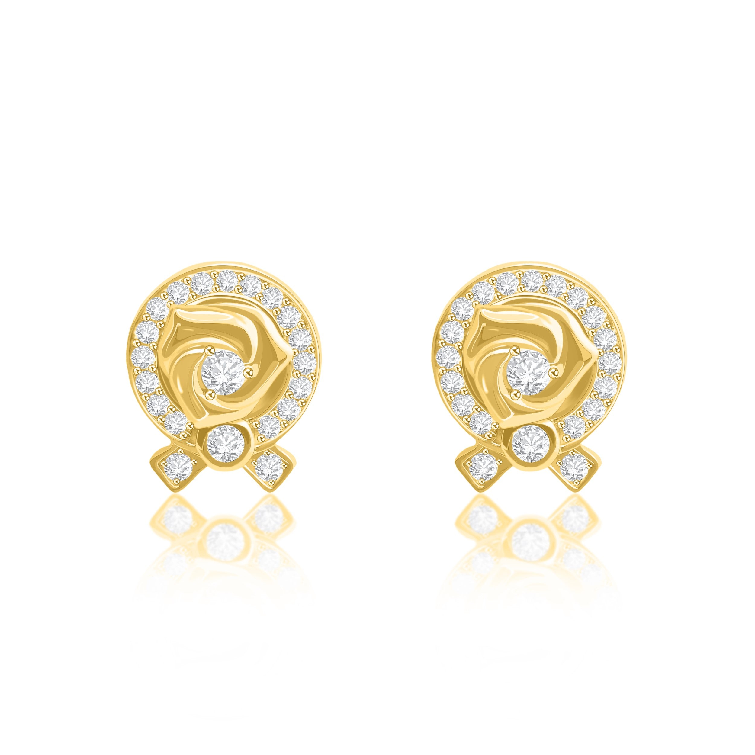 Rose & Bowtie Style Earrings