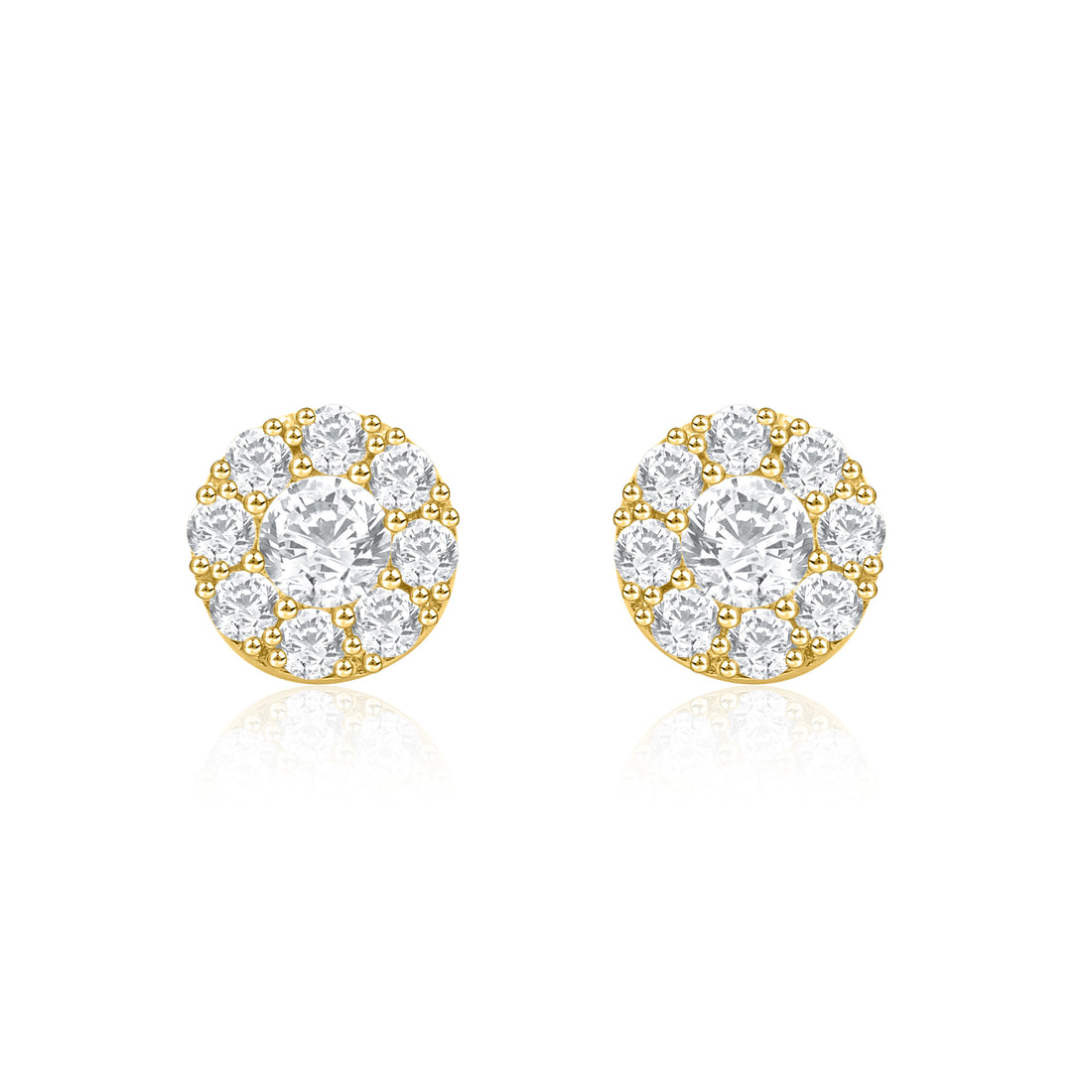 Halo Solitaire Earrings