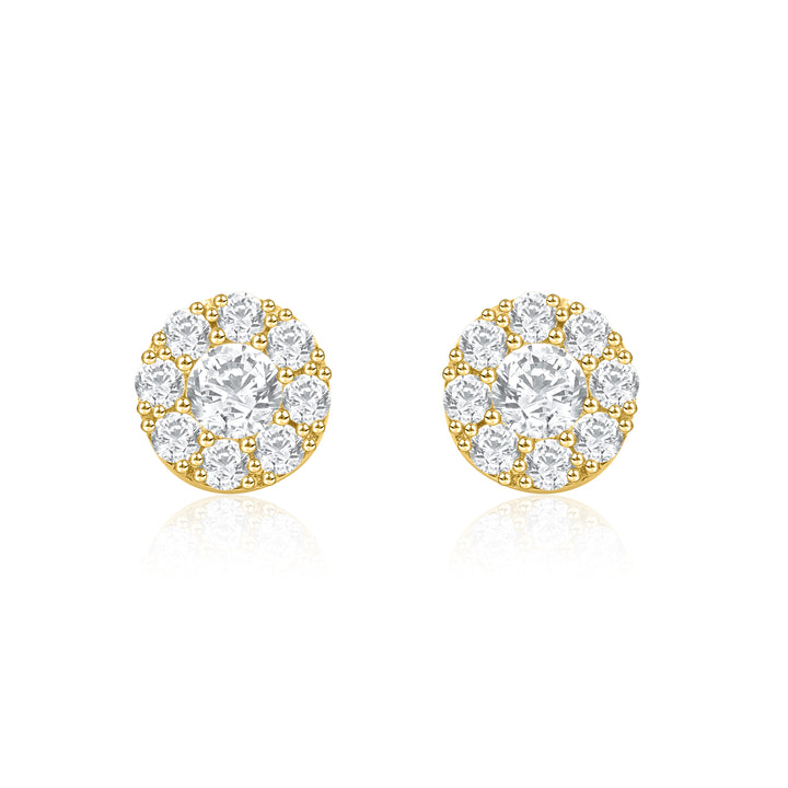 Halo Solitaire Earrings
