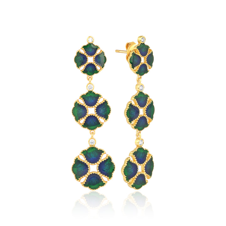 Flower Style Long Earrings