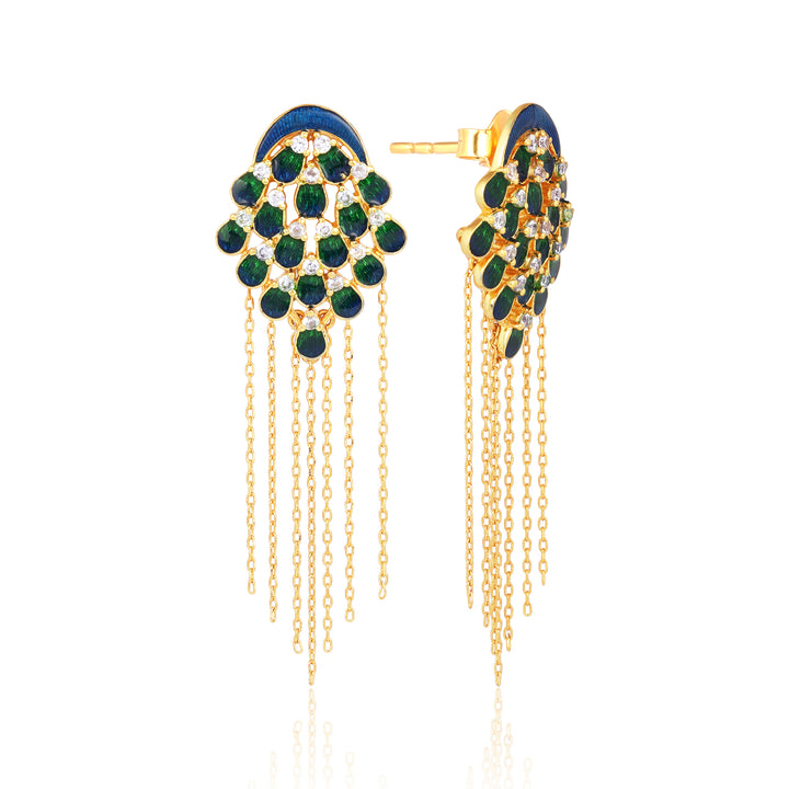 Green Droplet Earrings