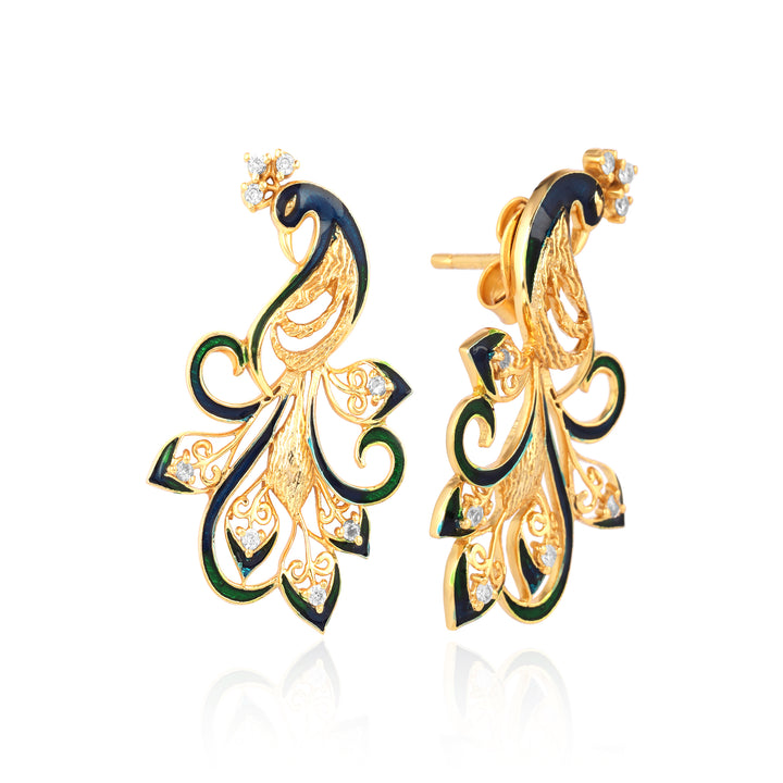 Peacock Glory Stlye Earrings