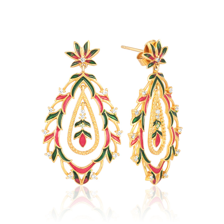 Colourful Blossom Flower Earrings