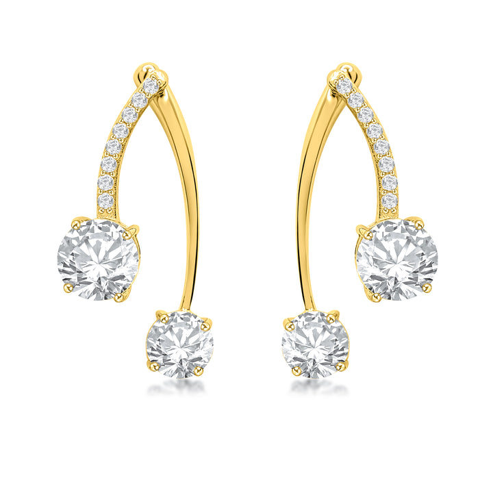 Huge Classic Solitaire Earrings