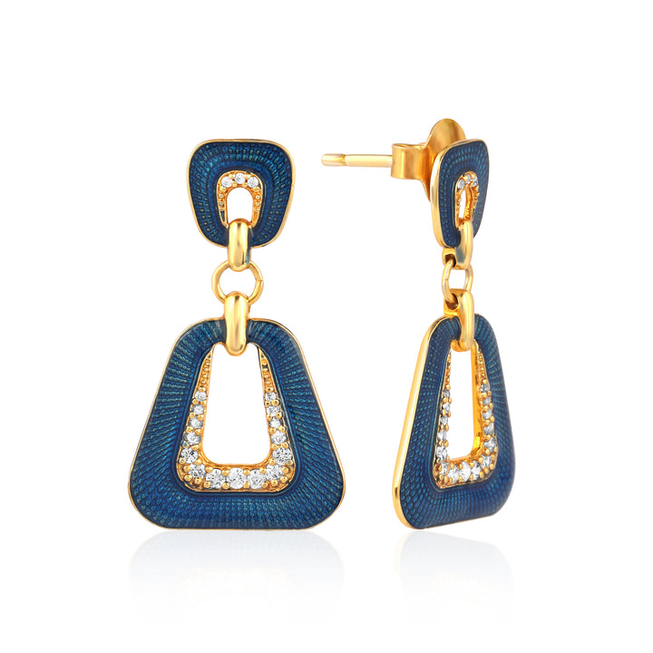Blue Bling Earrings