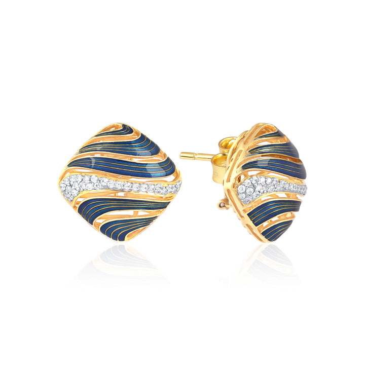 Seashells Shape Diamond Earrings