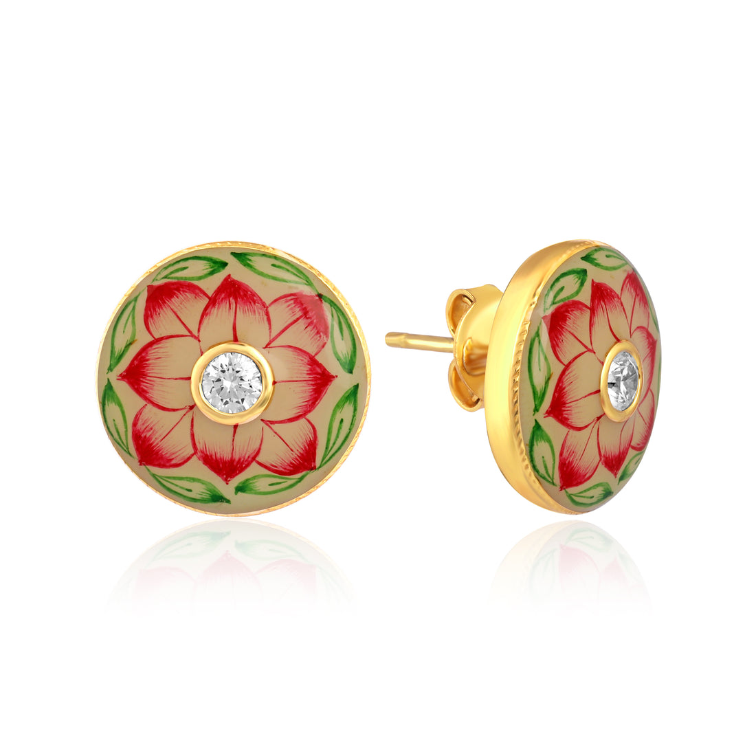 Lotus Flower and Leaf shape Earrings