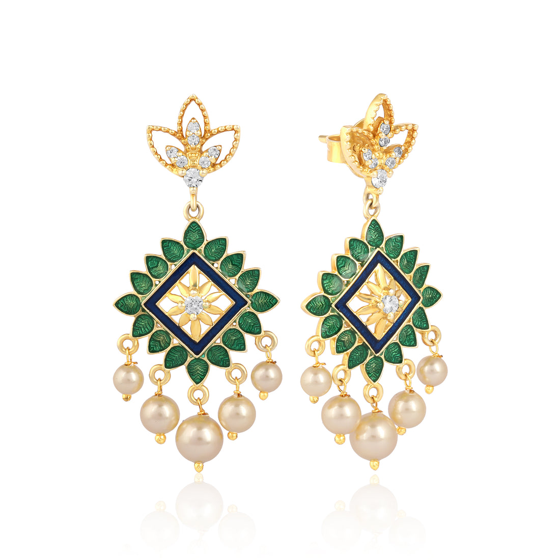 Panati and Pearl Earrings