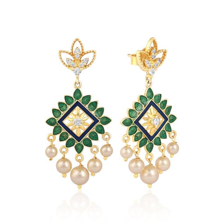Panati and Pearl Earrings