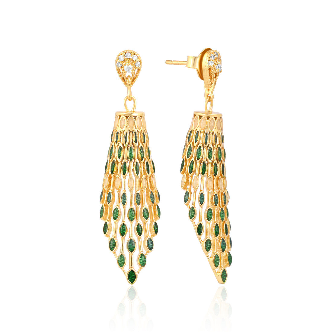 Glossy Feathers Earrings