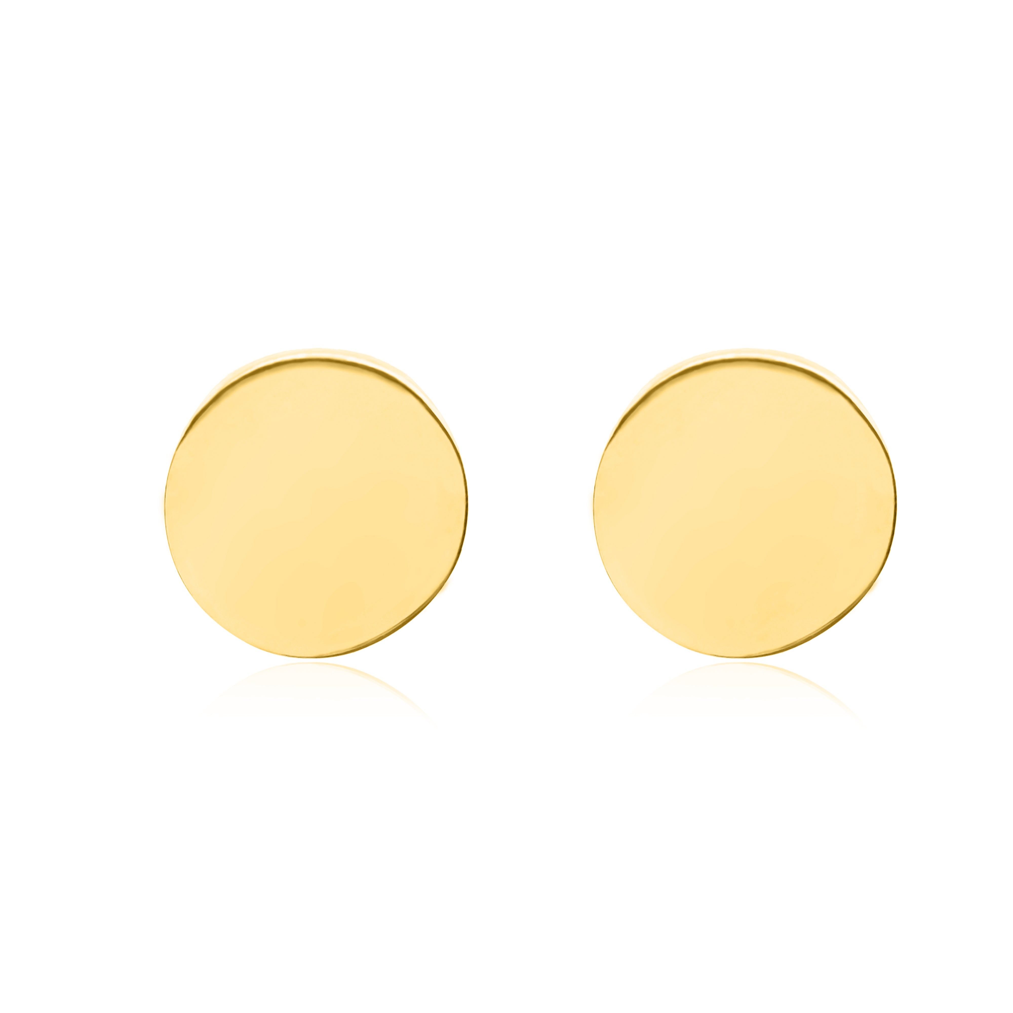 Radiant Plain Metal Round Earrings