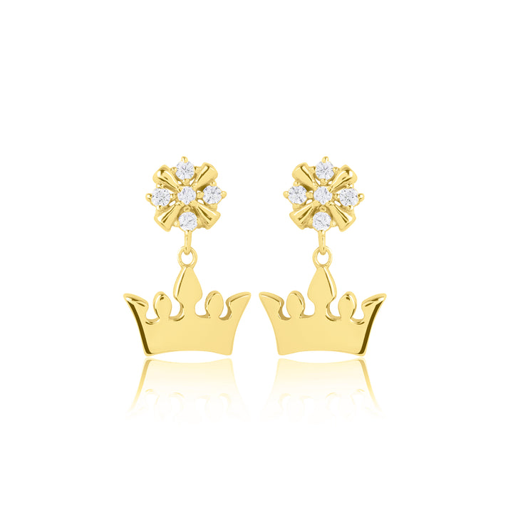 Dangling Crown Earrings