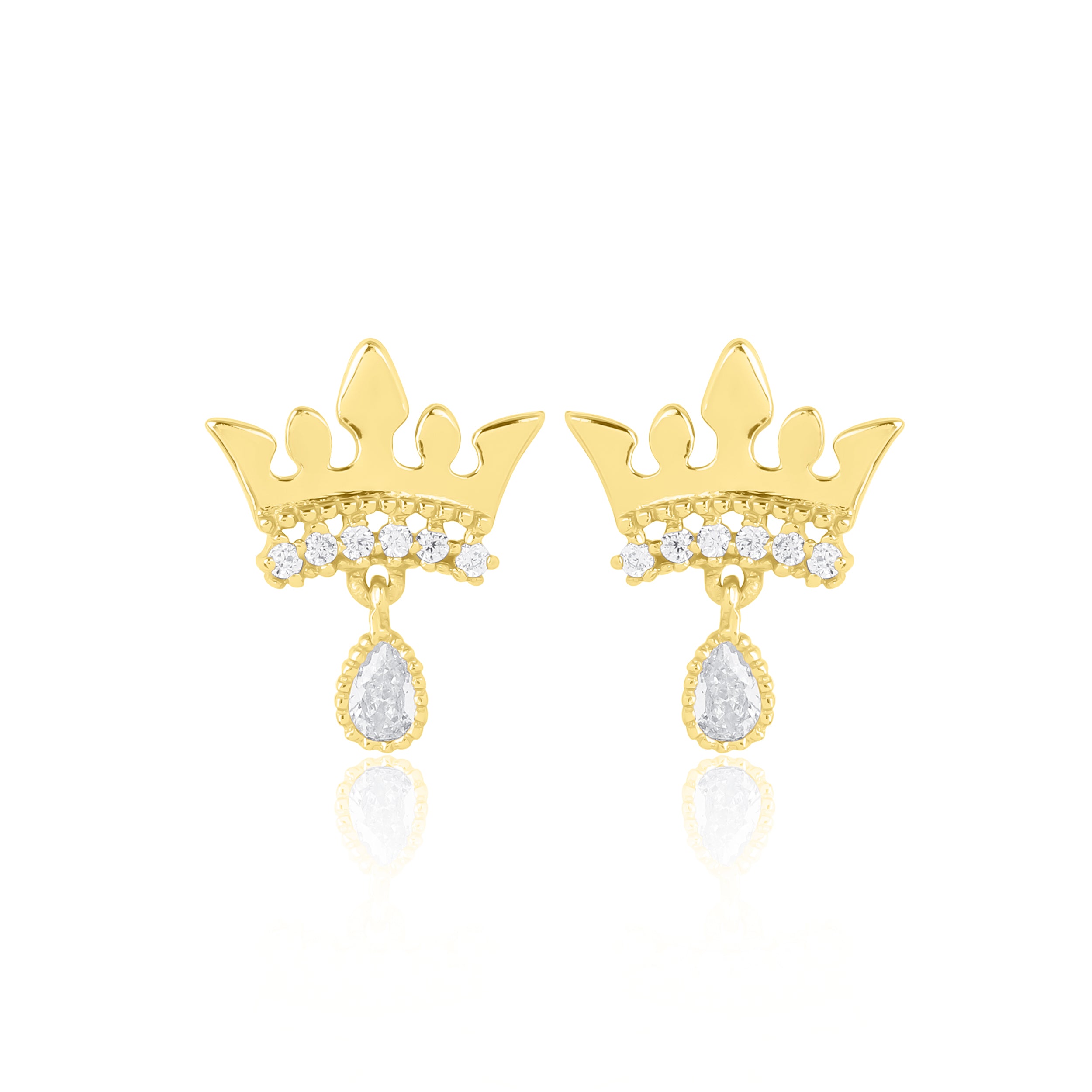 Head Crown Pear Earrings