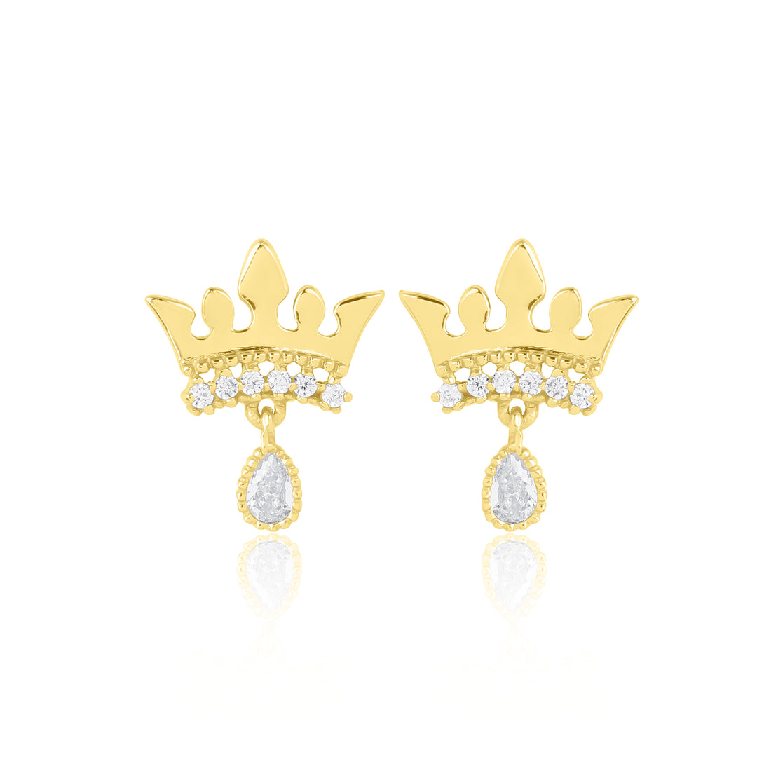 Head Crown Pear Earrings