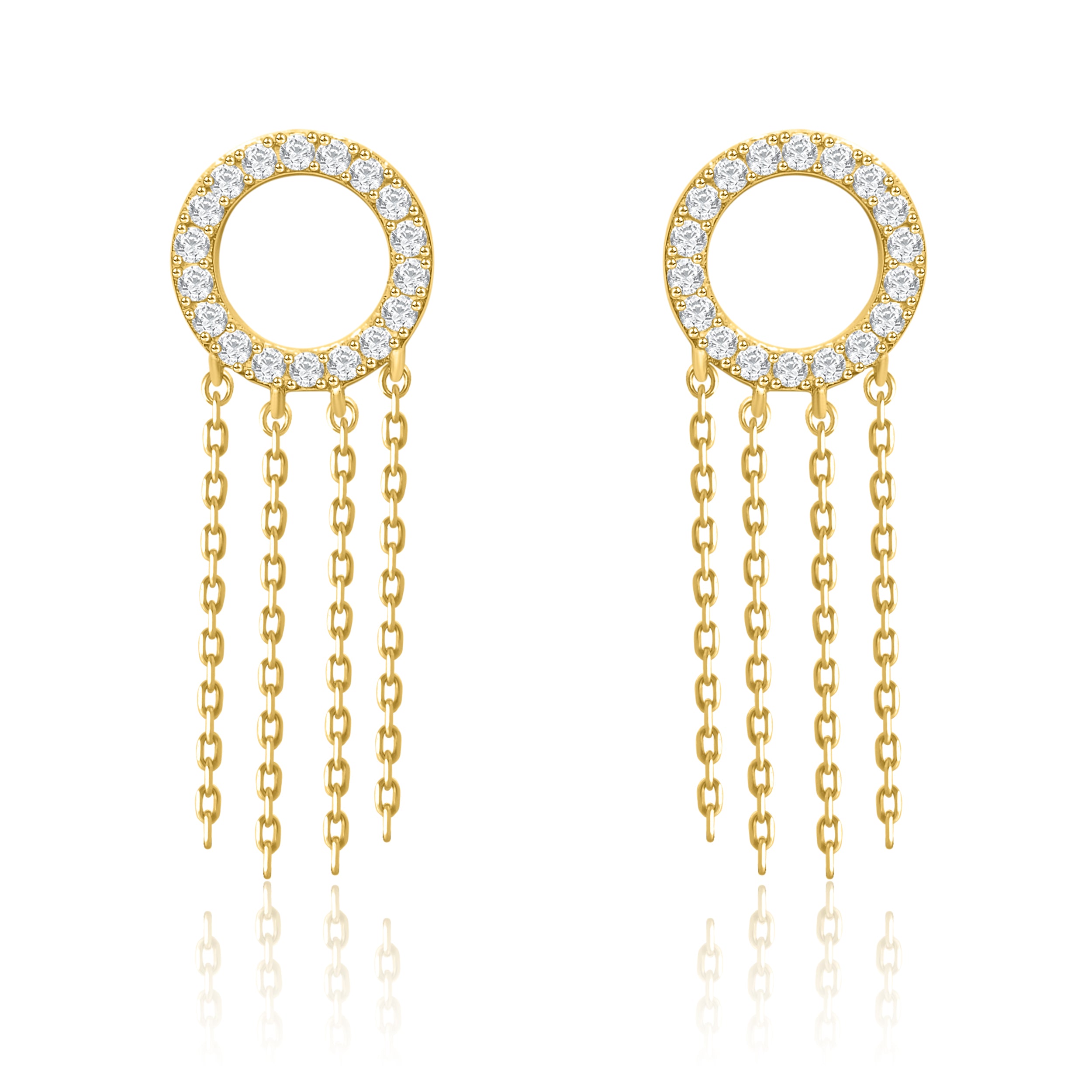 Dangling Round Earrings