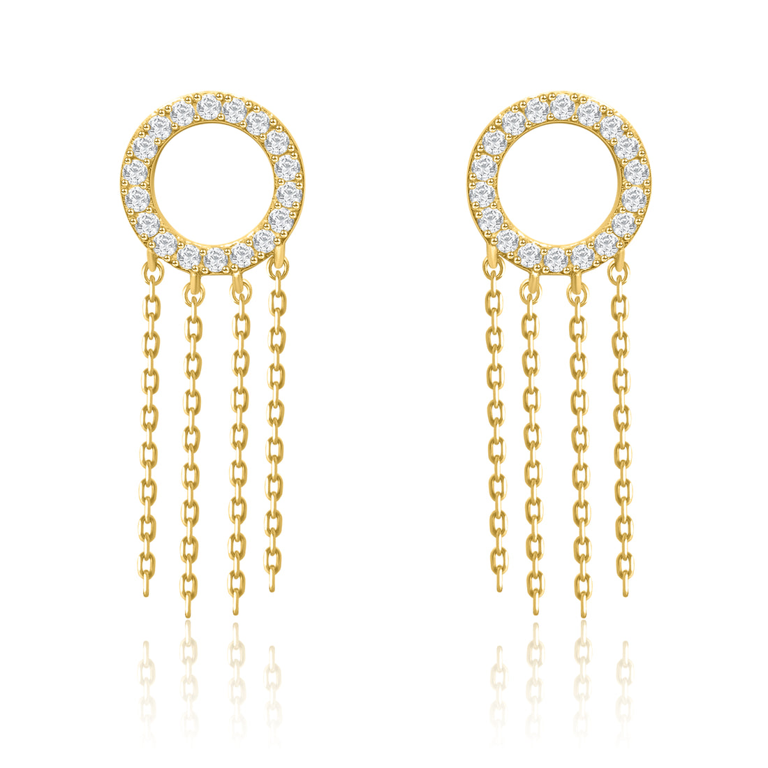 Dangling Round Earrings