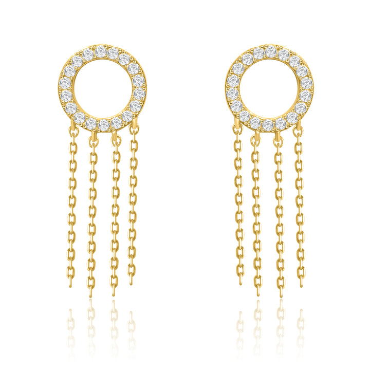 Dangling Round Earrings