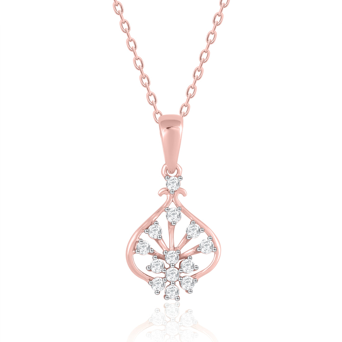 Peacock Feathers Diamond Pendant