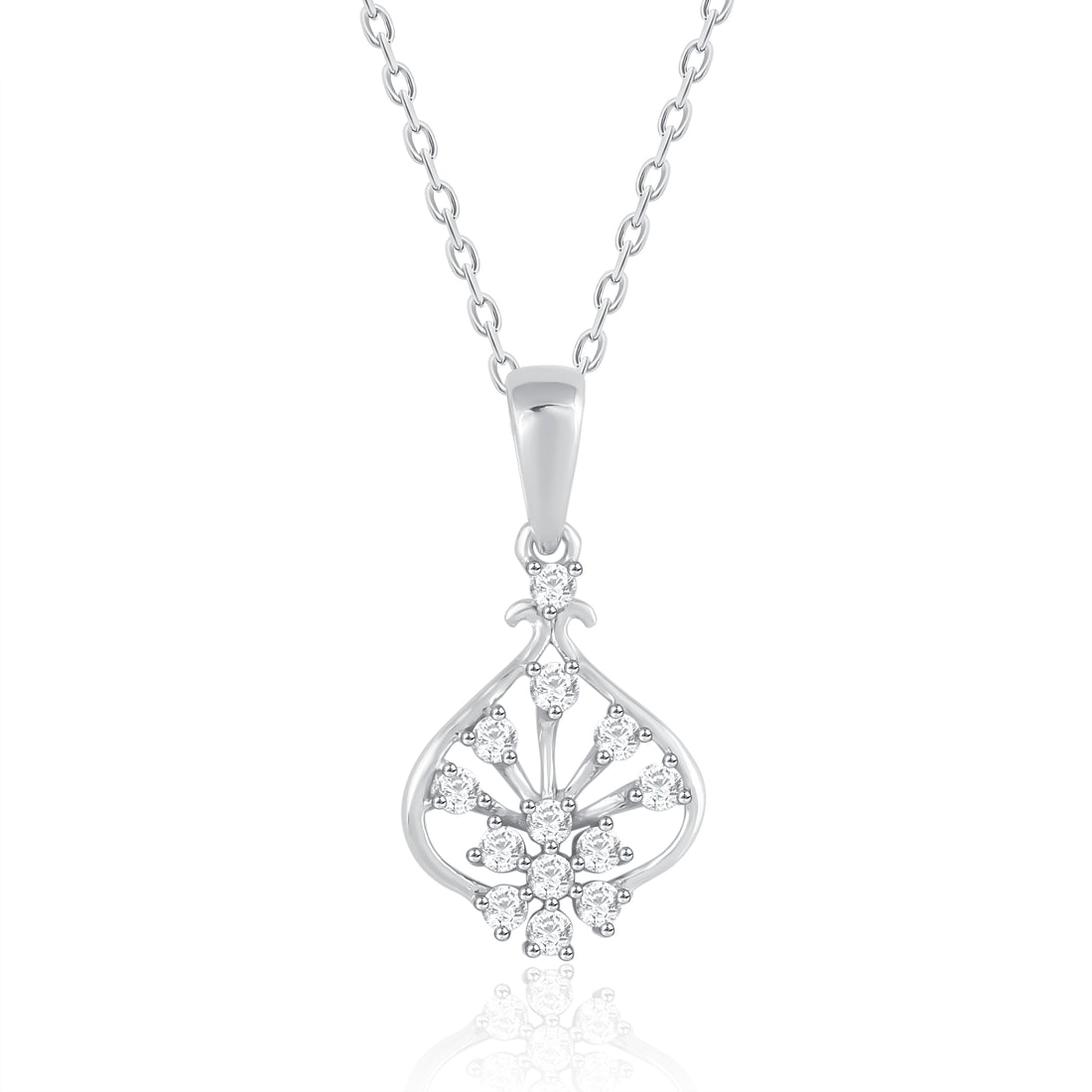 Peacock Feathers Diamond Pendant