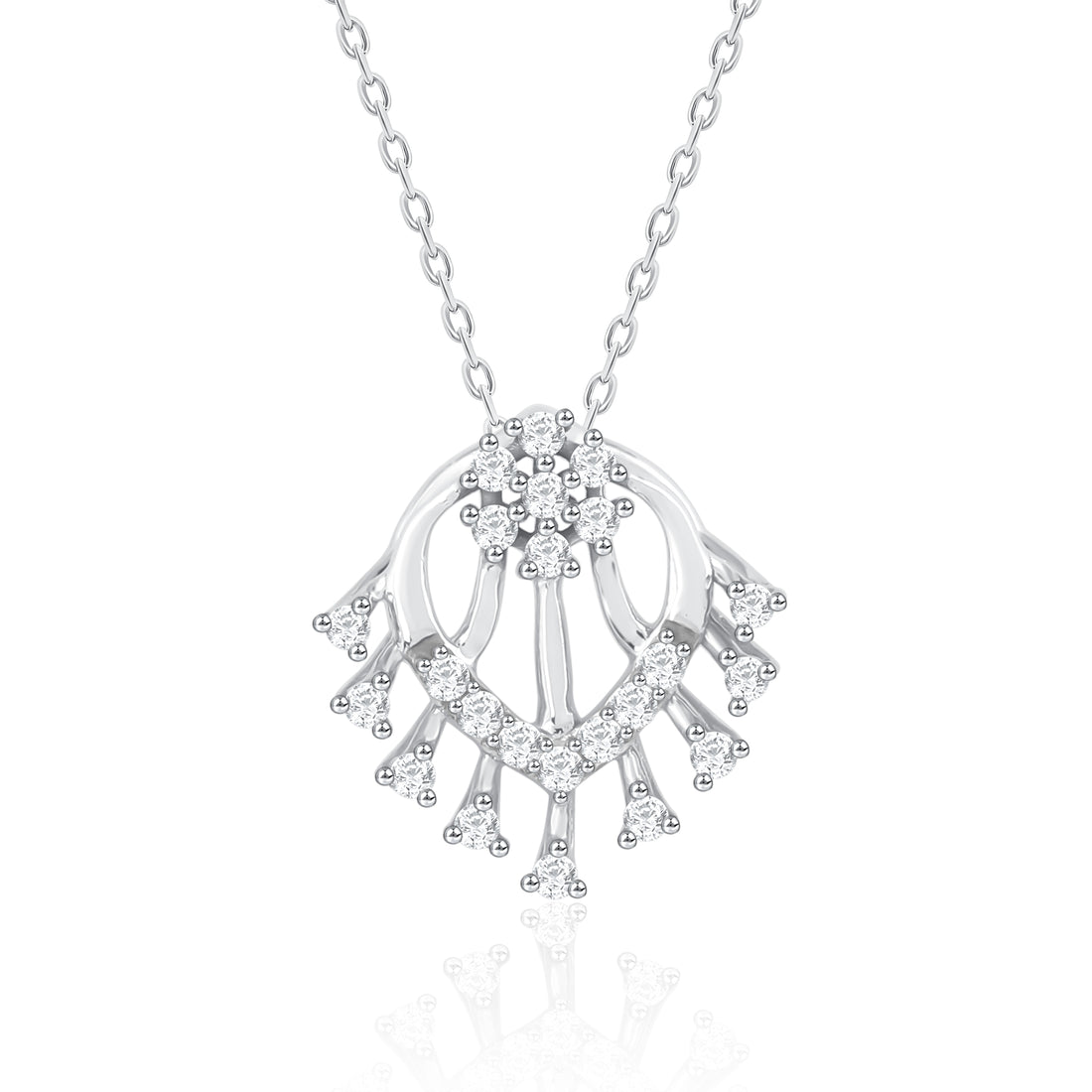 Lotus Flower Diamond Pendant