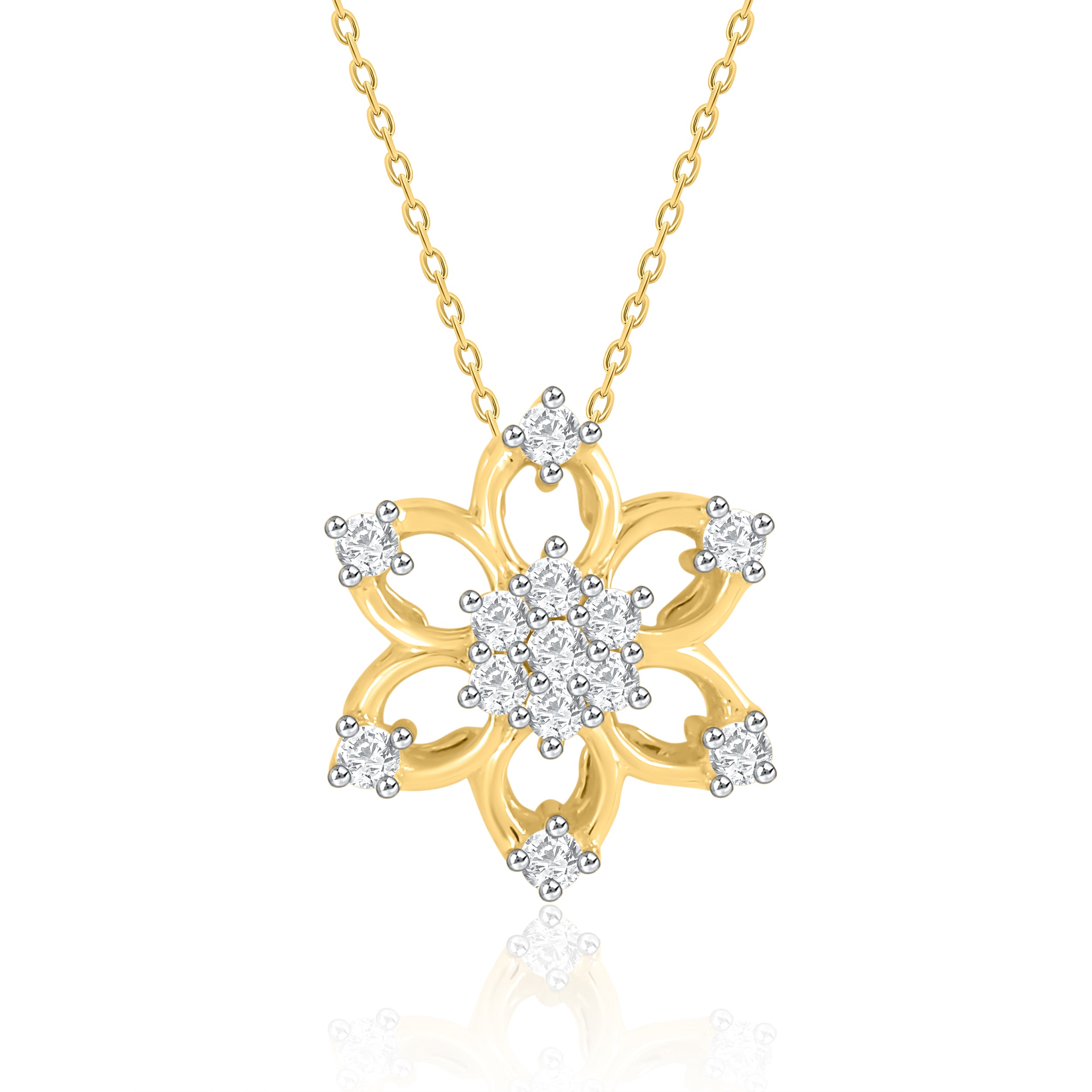 Snow Flake Diamond Pendant