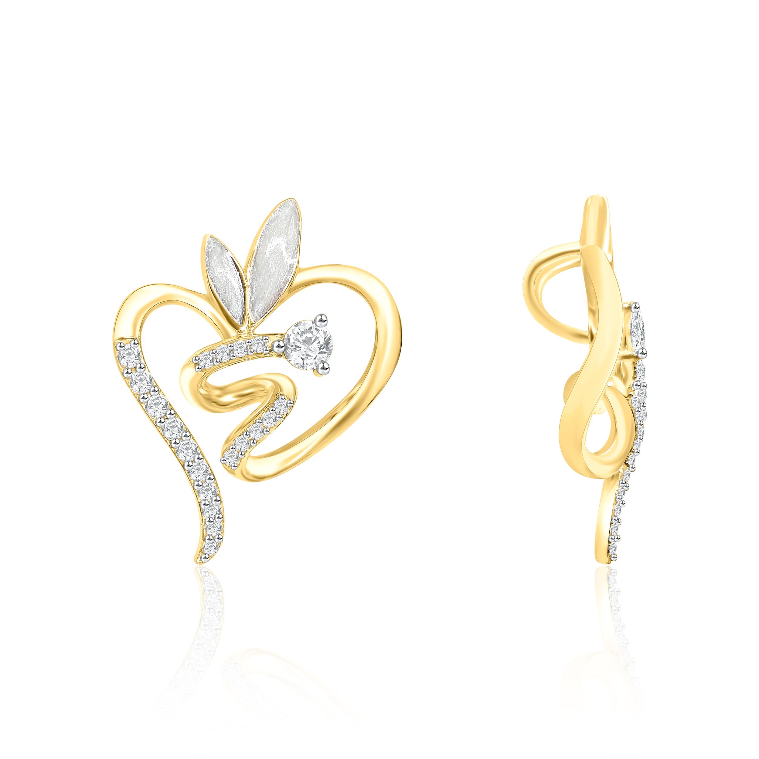 Heart Flame Diamond Pendant