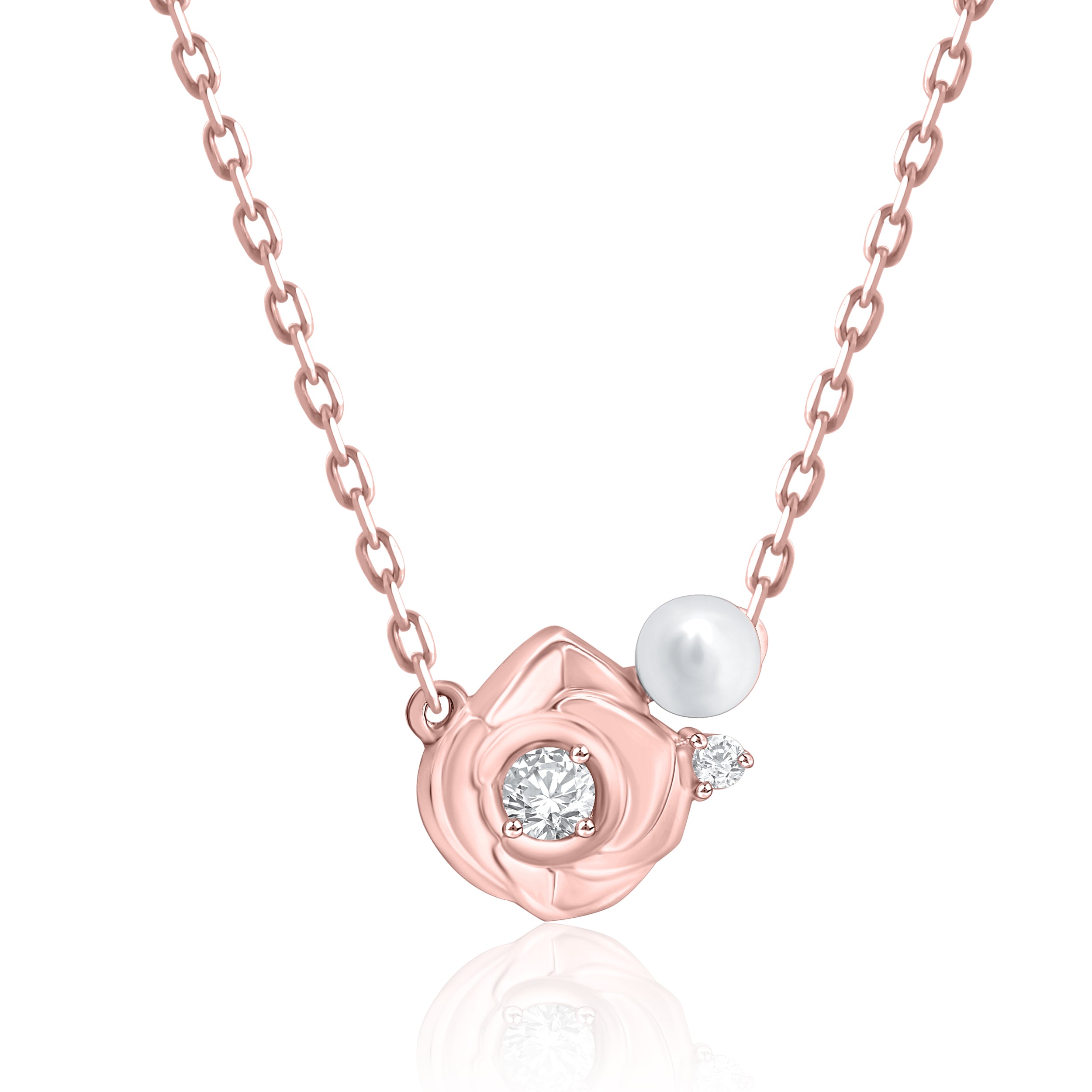 Rose Style Pendant Stunning Pearl