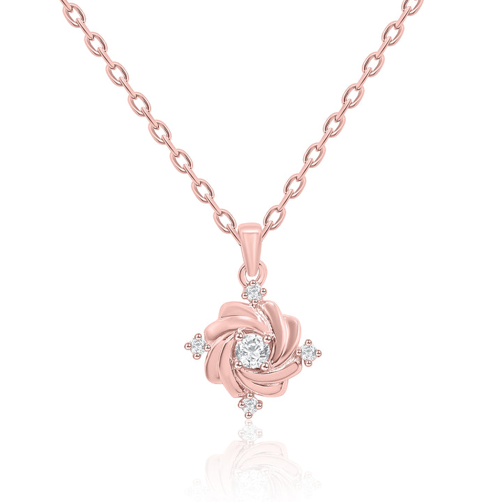 Flower Style Studded Pendant