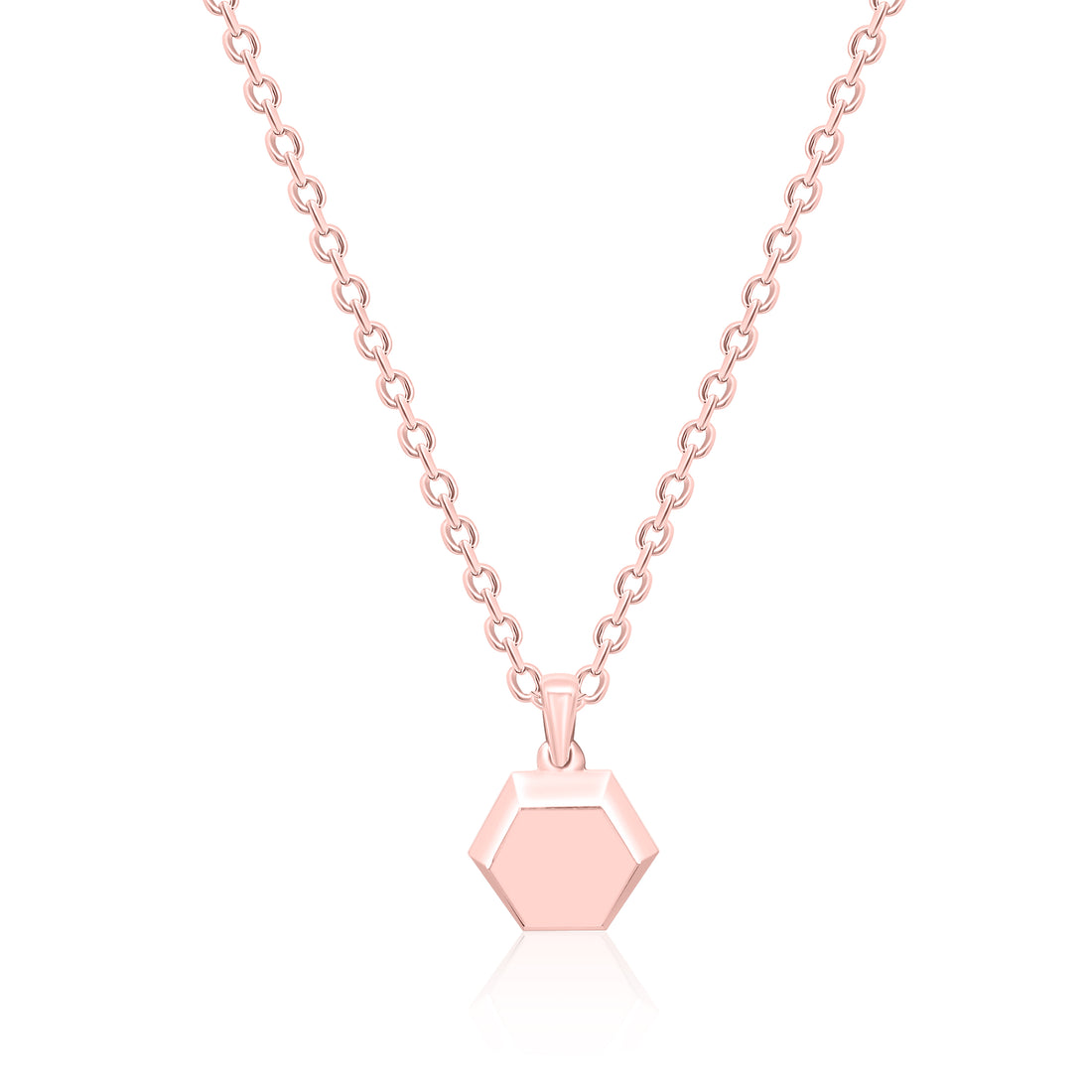 Hexagon Shape Minimalistic Plain Metal Pendant