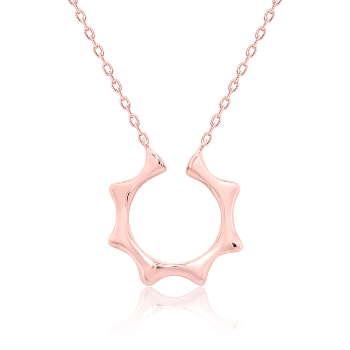 Solar Brilliance Plain Metal Sun Ray Pendant