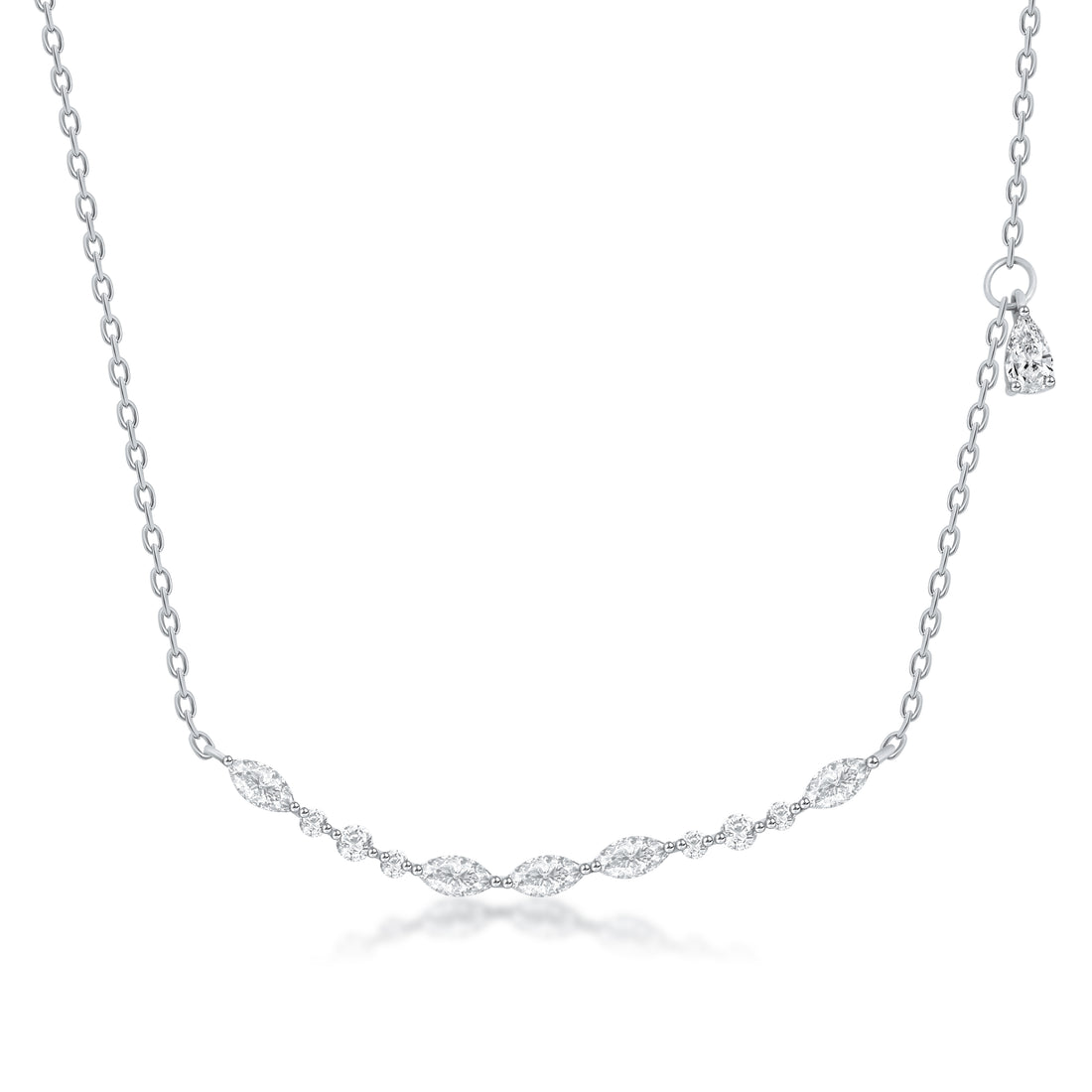 Sleek Crescent Shimmering Pendant