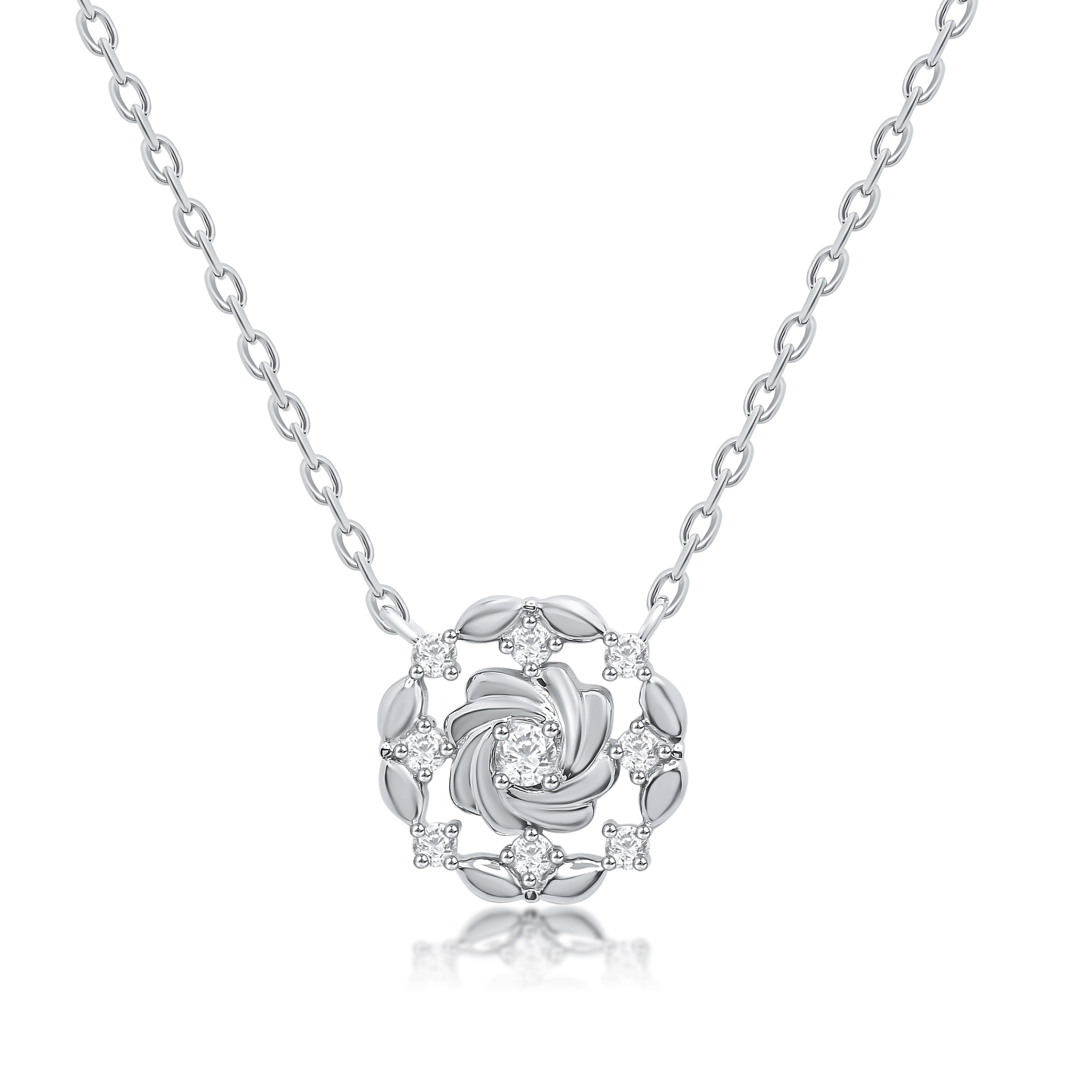 Flower Style Diamond Pendant