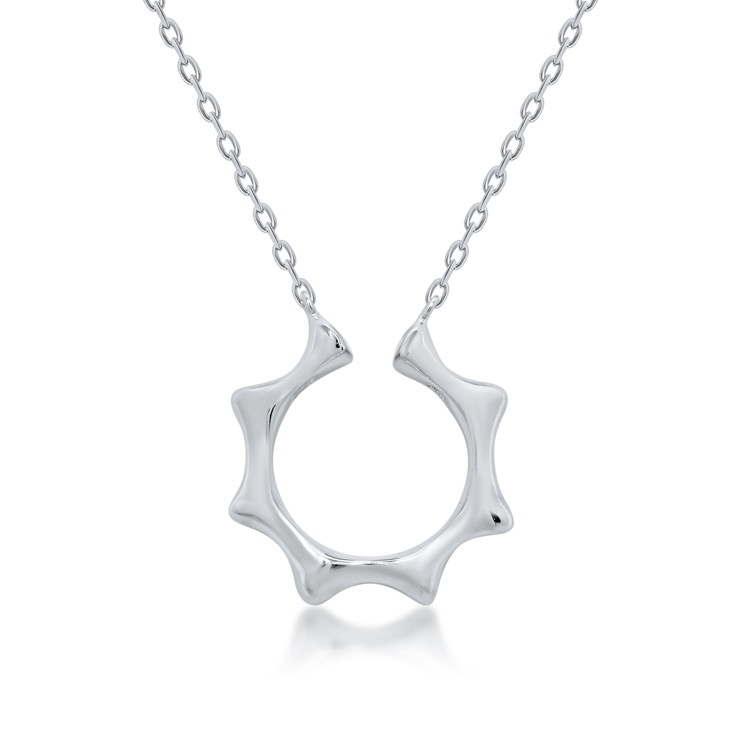 Solar Brilliance Plain Metal Sun Ray Pendant