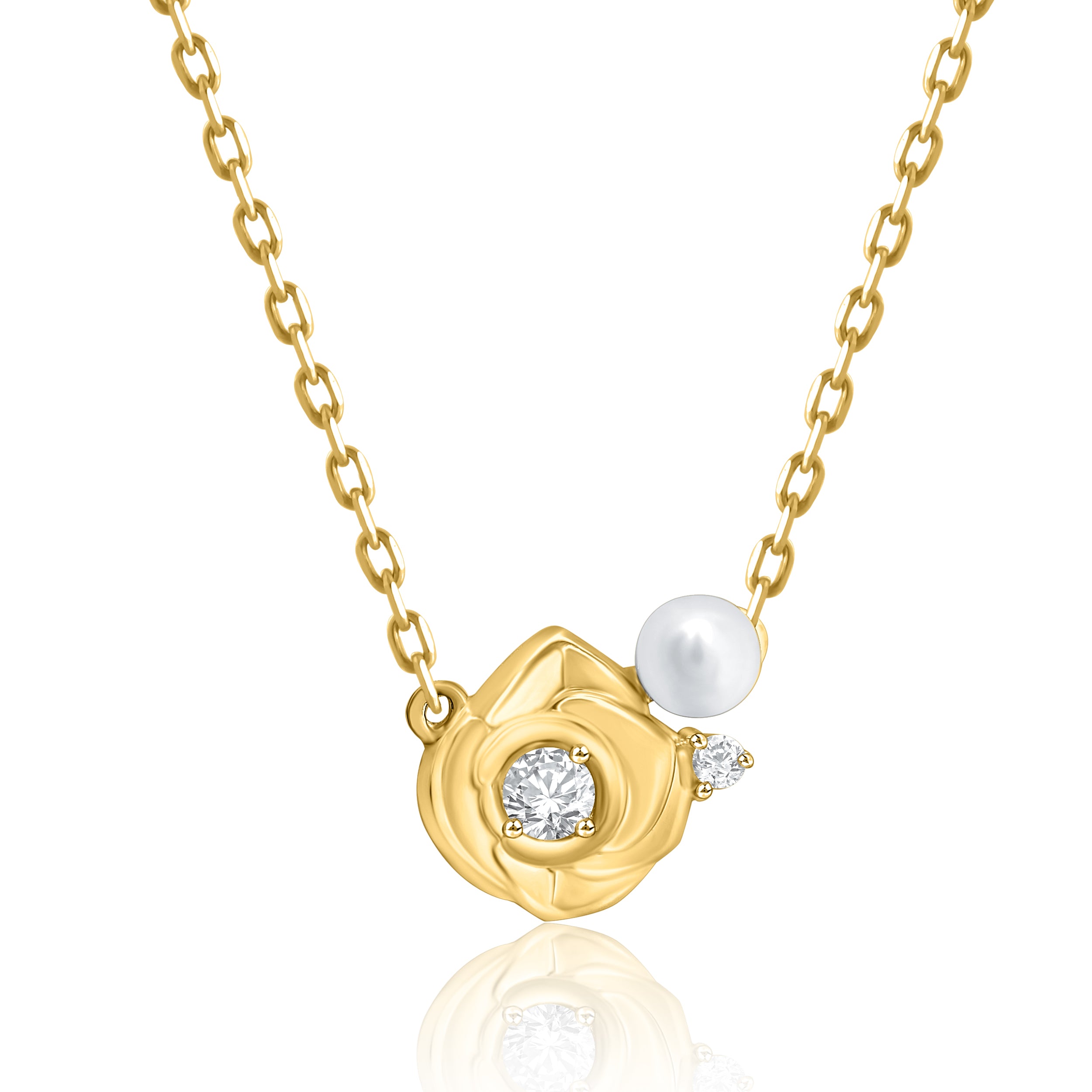 Rose Style Pendant Stunning Pearl