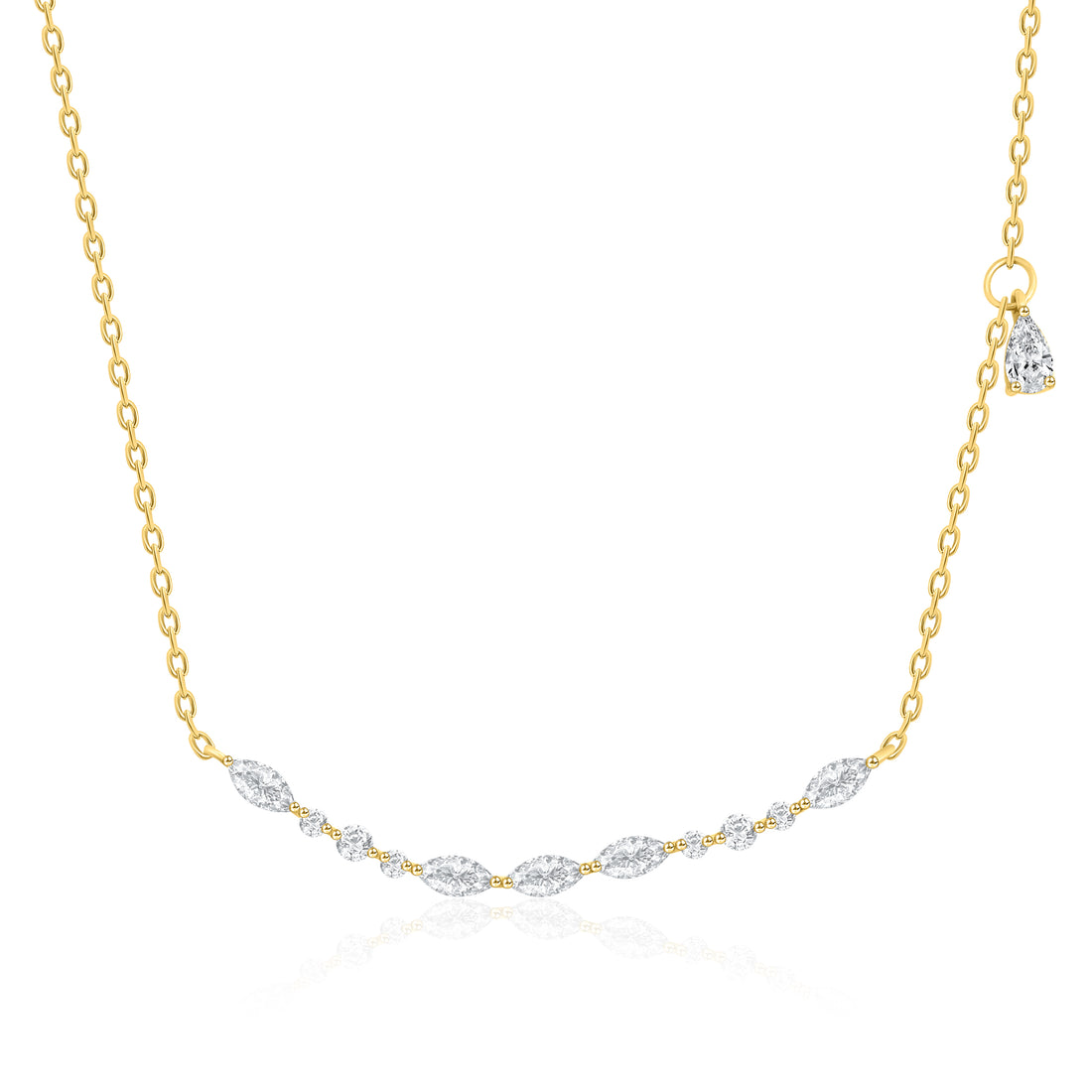 Sleek Crescent Shimmering Pendant