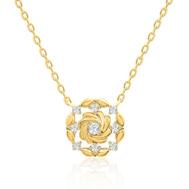 Flower Style Diamond Pendant