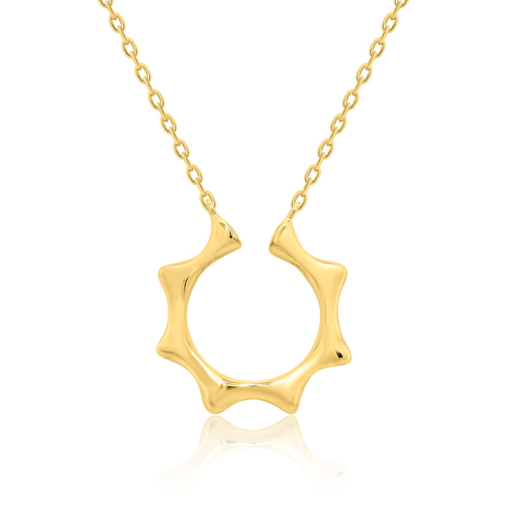 Solar Brilliance Plain Metal Sun Ray Pendant