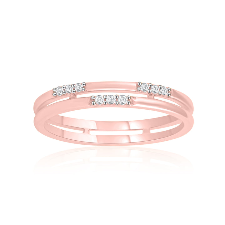Sparkling Dual Band Diamond Ring