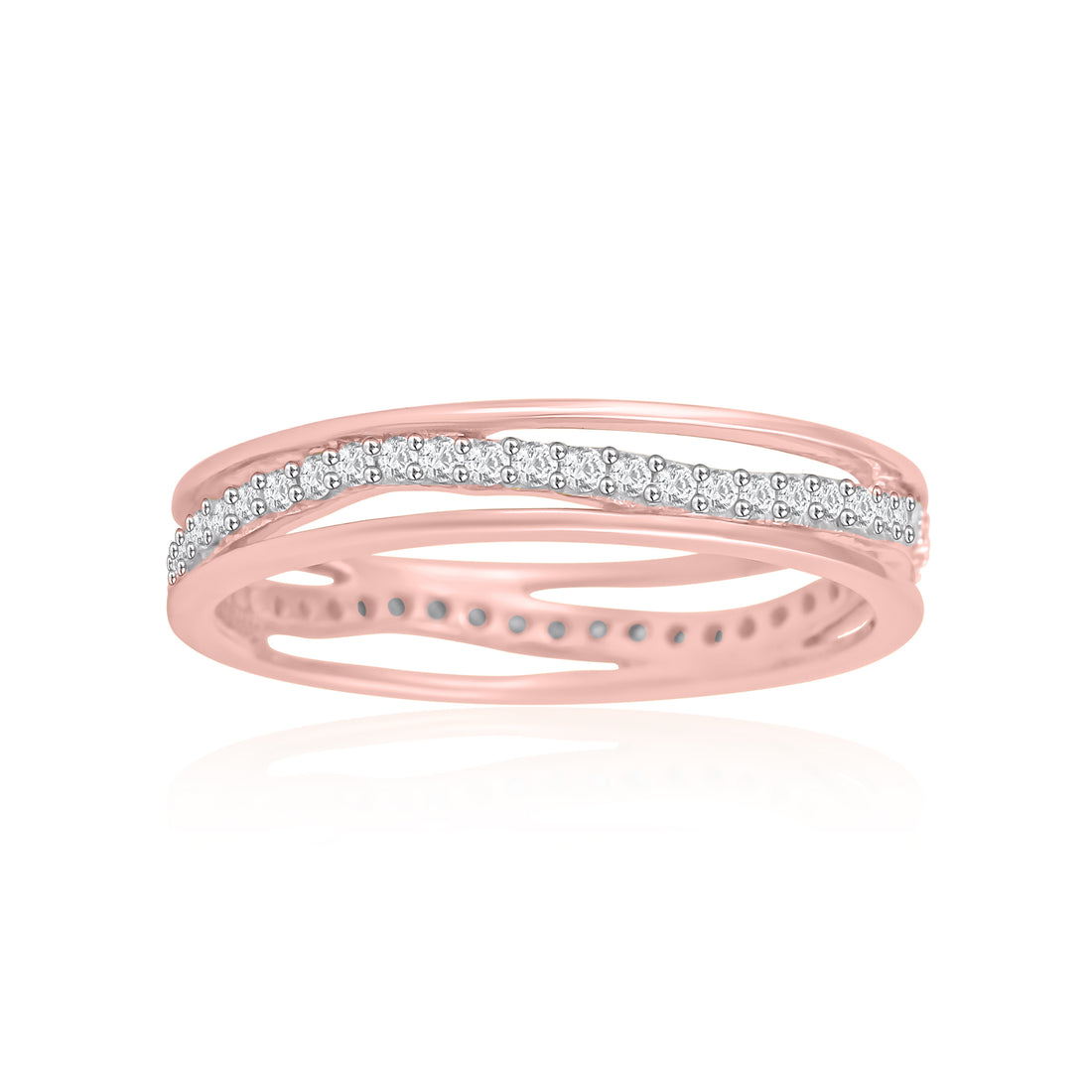Sea Waves Length Diamond Ring