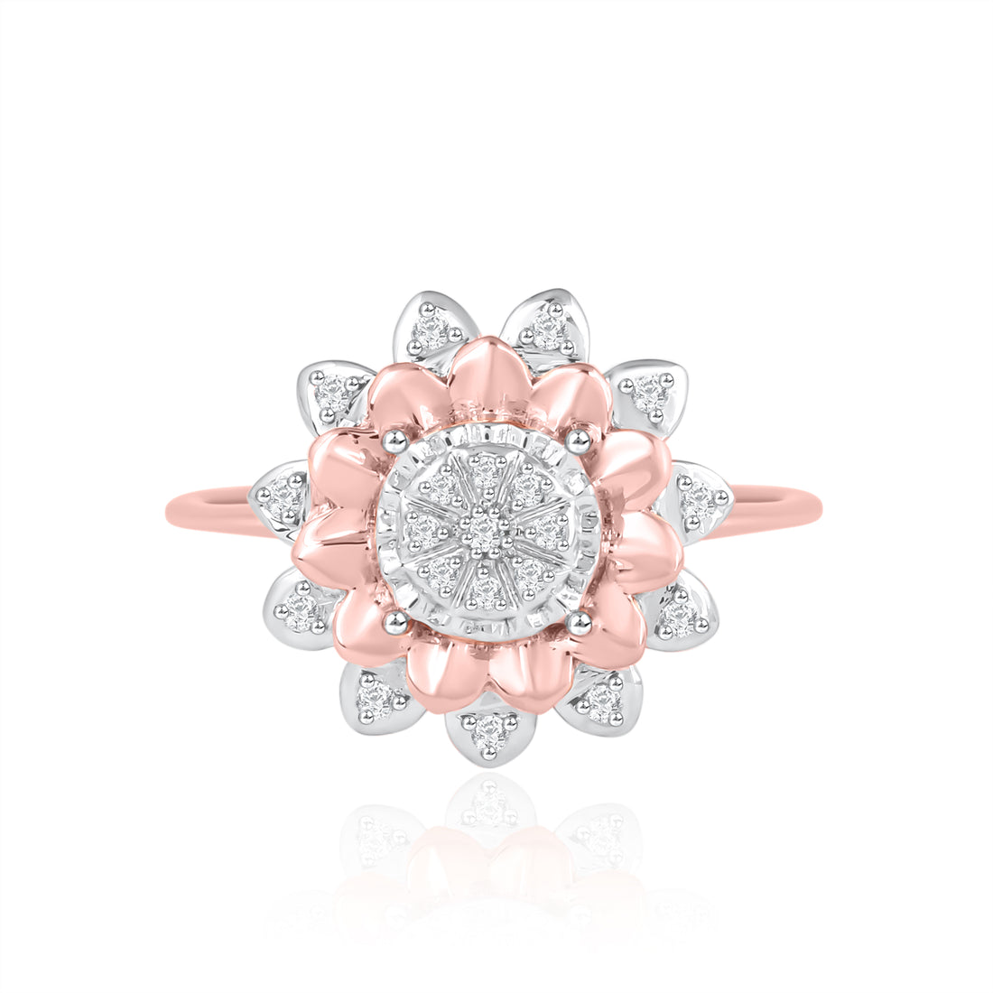 Sunflower Bloom Diamond Ring