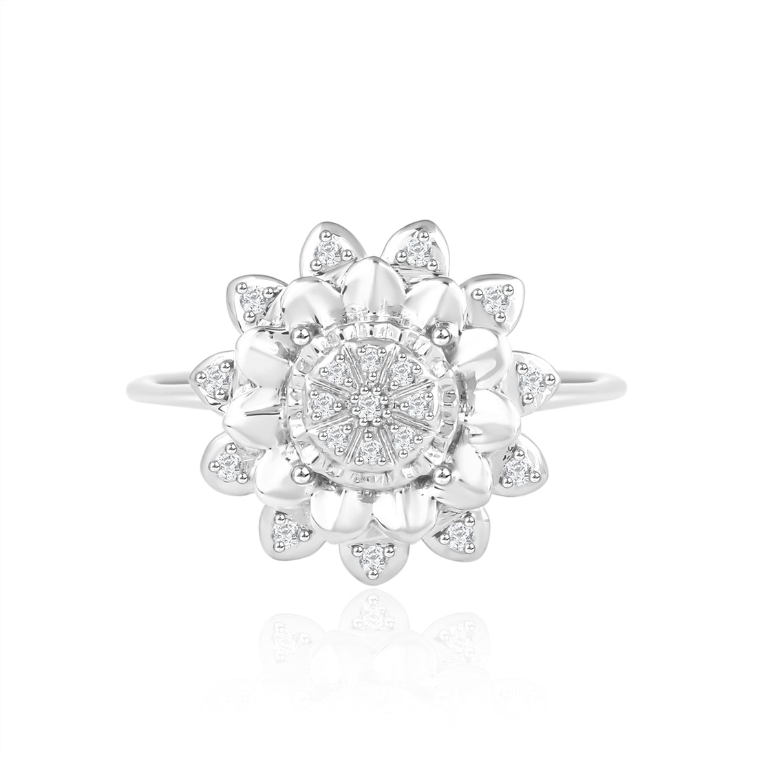Sunflower Bloom Diamond Ring